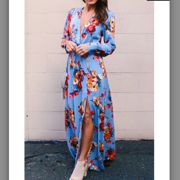 Spring floral Maxi dress - Picture 2 of 6